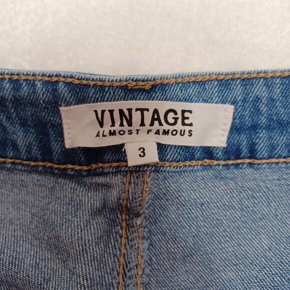Almost Famous Vintage Ankle Women's Distressed High-Rise Jeans Size 3 - Picture 11 of 12